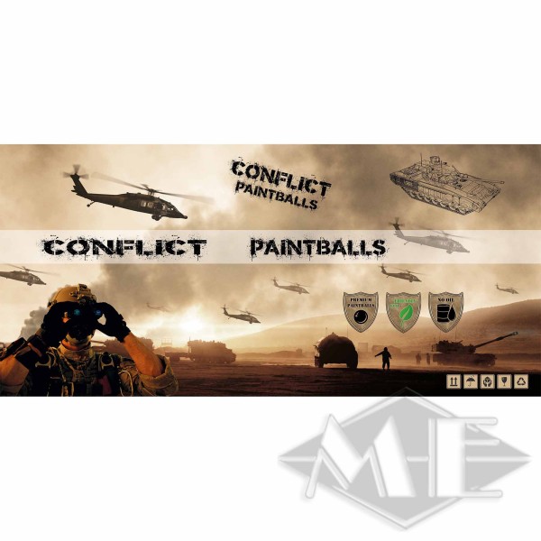 Groß-Banner "Conflict Caliber" 292 x 139cm