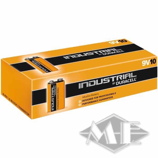 9V Duracell Industrial 9V Block Batterie, 10er Schachtel