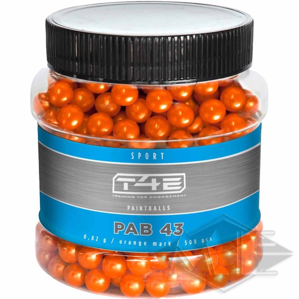 Umarex cal.43 Paintball "T4E Sport PAB 43", orange, 500 Stück