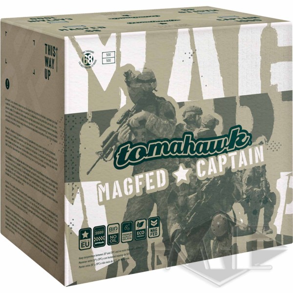 Tomahawk "MagFed Captain" Paintballs, 1000er Kiste