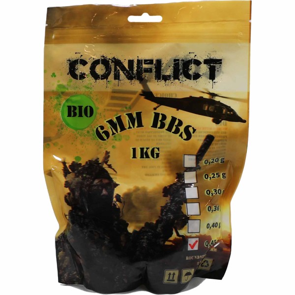 CONFLICT BIO BBs 6mm 0,45g 1kg Beutel
