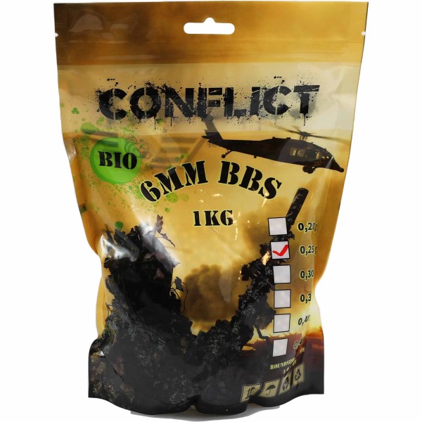 CONFLICT BIO BBs 6mm 0,25g 1kg Beutel